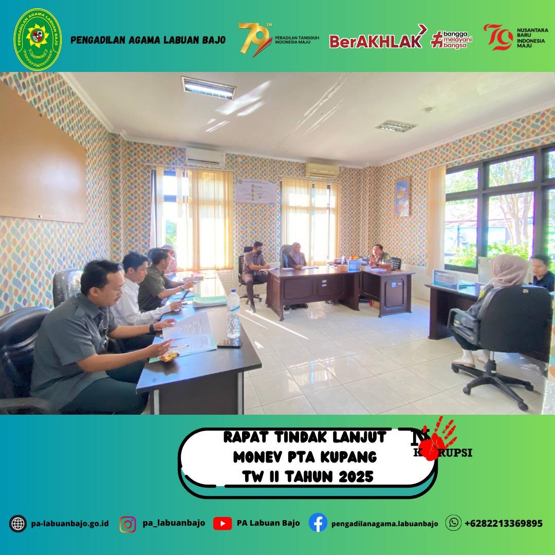 Tindak lanjut monev PTA Kupang 2