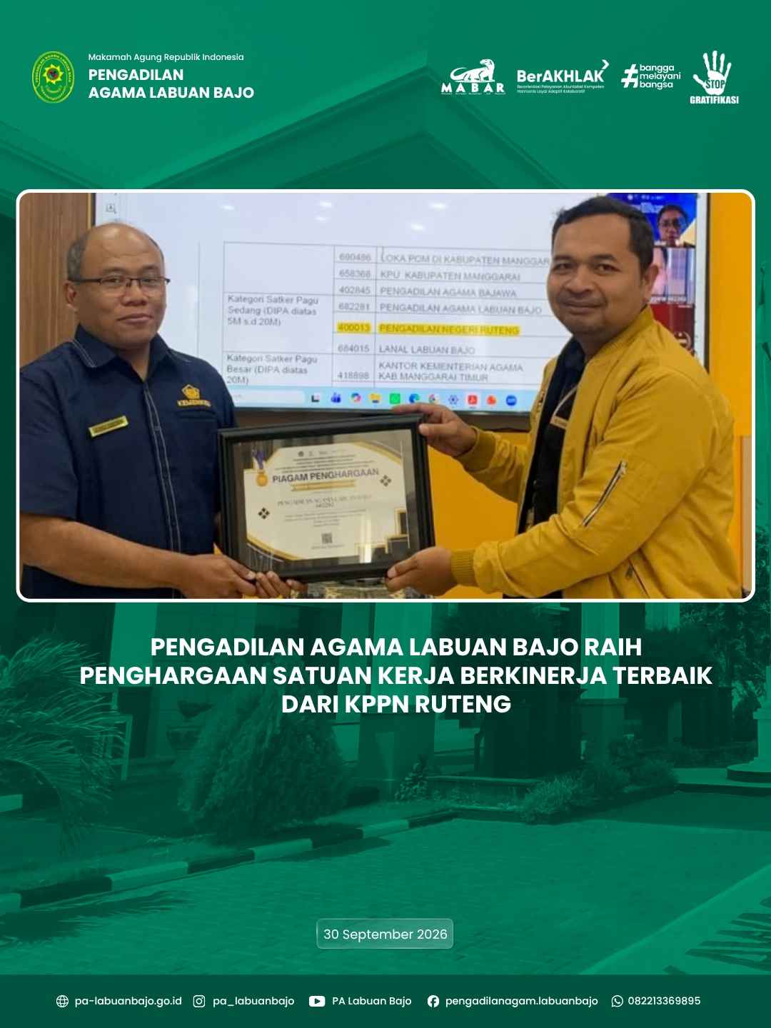 Penyerahan Piagam KPPN
