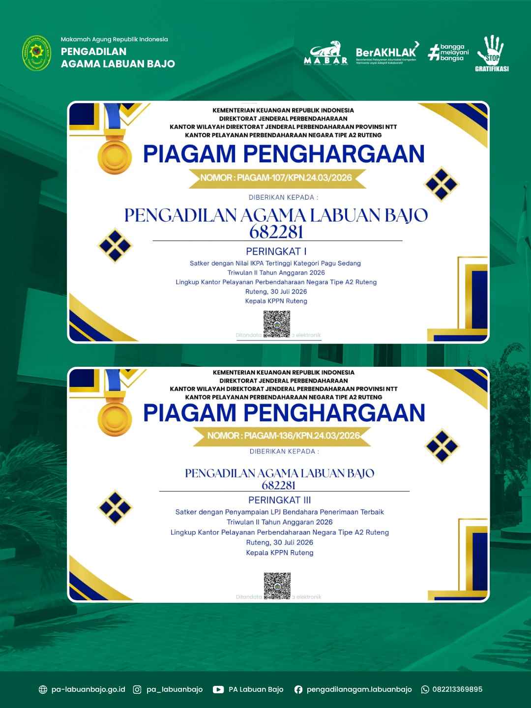 Piagam Penghargaan KPPN